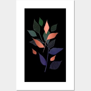 Rose Gold Jewel Tone Foliage Posters and Art